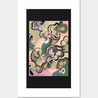 ART DECO PASTEL GEOMETRIC VELVET DESIGN Posters and Art